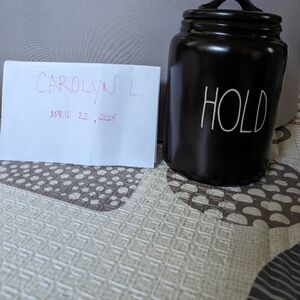 Rae Dunn Black Hold Canister